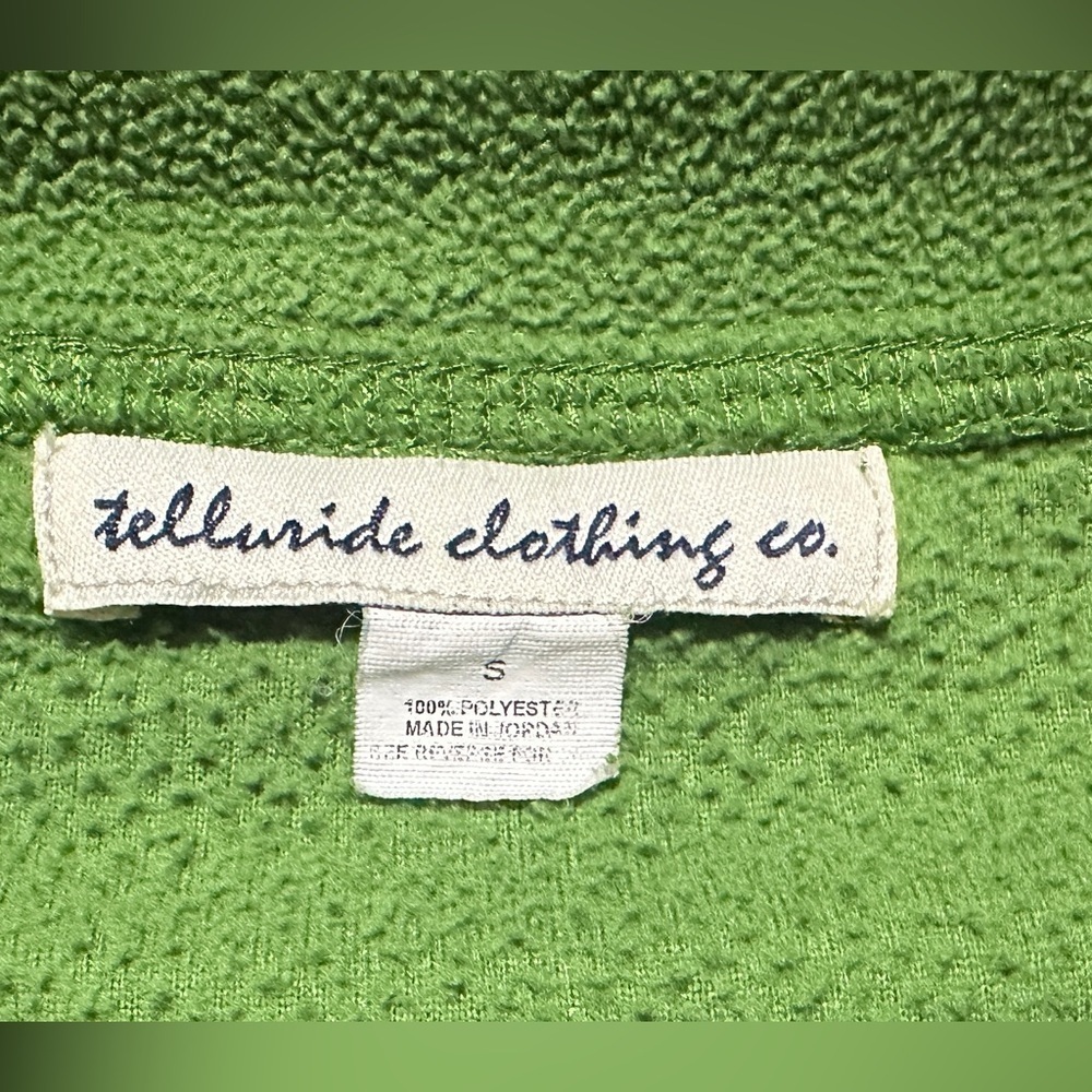 Telluride Clothing Co. 1/4 Zip Green Fleece Pullover Women’s Small - Picture 8 of 8
